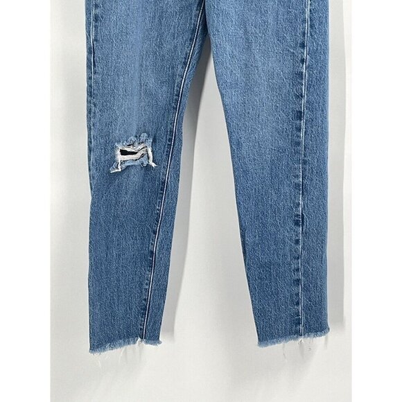 Levis Premium Denim Wedgie High Rise Jeans Button Fly Distressed Sz 25 - Picture 2 of 7